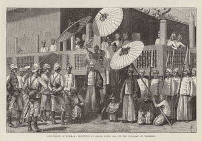 Our Troops in Burmah, Reception of Major Yates by the Tswabaw of Theebaw by Amedee Forestier